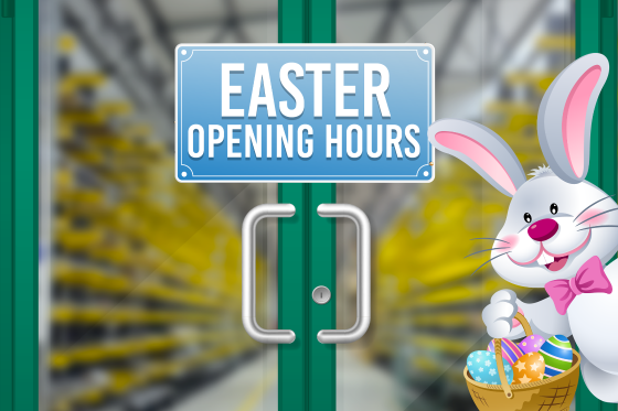 Cartoon Easter bunny at the STAUFF factory