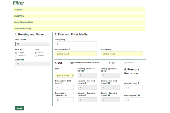 Online Filter Calculator