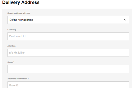 Specify delivery & billing address